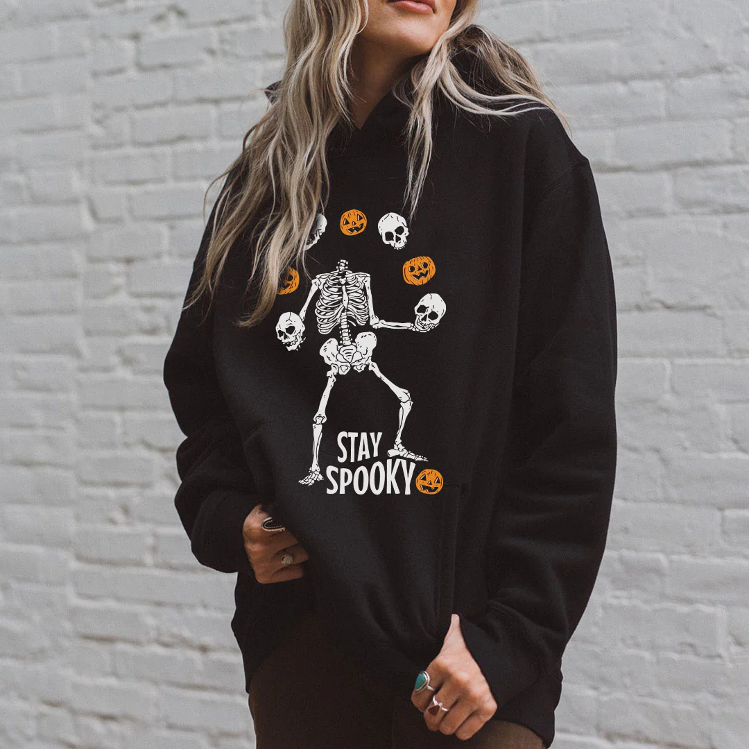STAY SPOOKY PRINTING HOODIE