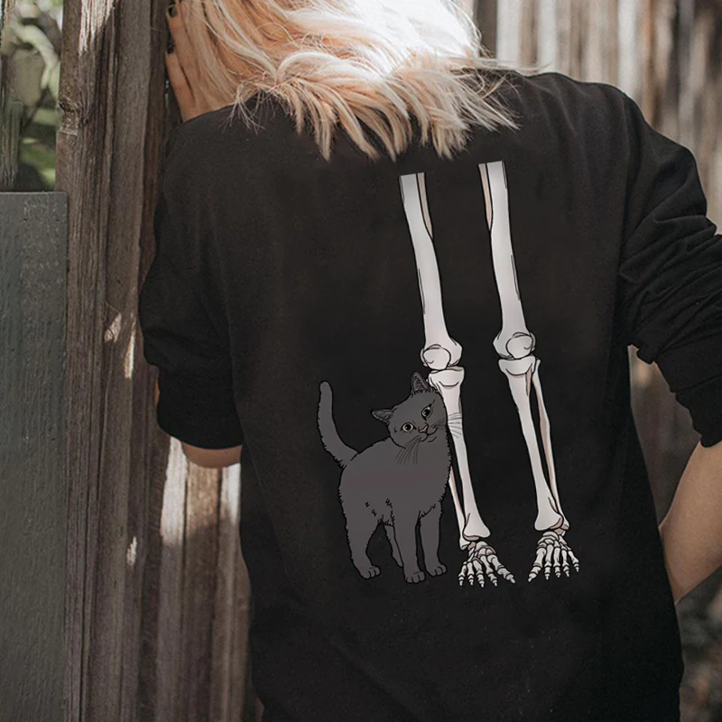 CUTE CAT PRINTED CASUAL SWEATSHIRT