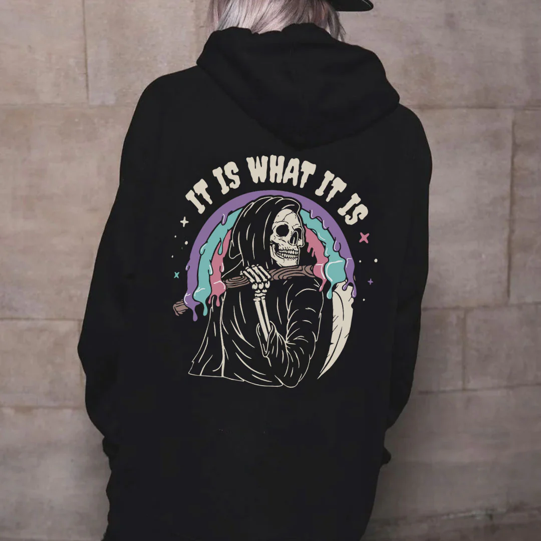 IT IS WHAT IT IS PRINTED WOMEN'S HOODIE