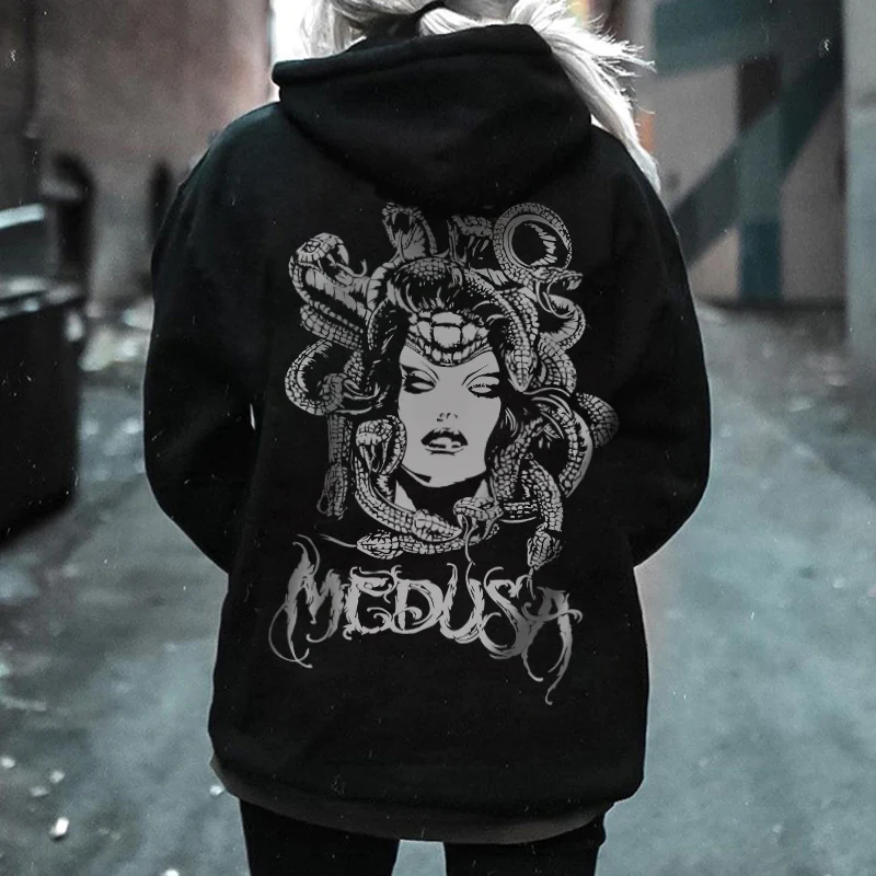 PERSONALIZED MEDUSA PRINT CASUAL HOODIE