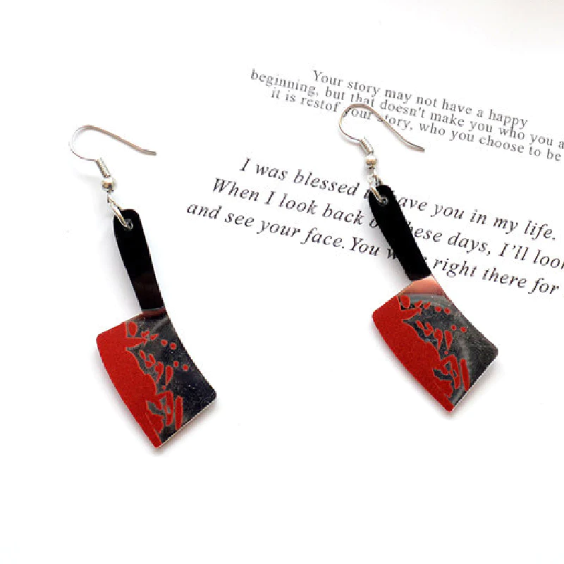 PUNK KILLER KNIFE UNIQUE EARRINGS