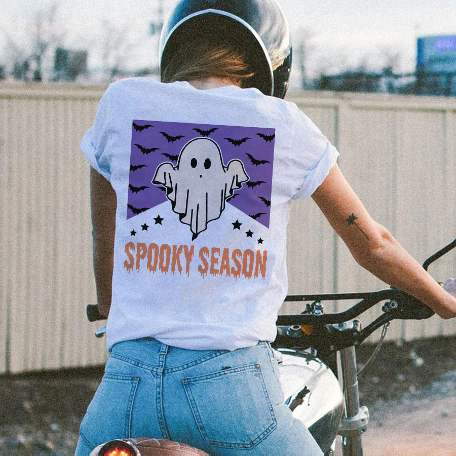 SPOOKY SEASON PRINTED WOMEN'S T-SHIRT