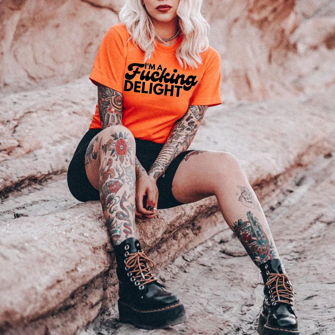 I'M FUCKING DELIGHT PRINTED PREMIUM T-SHIRT