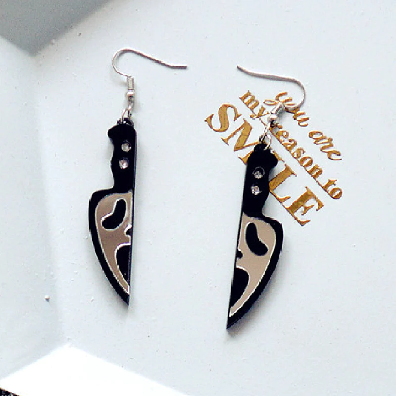 PUNK KILLER KNIFE UNIQUE EARRINGS